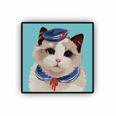 Painting by Numbers for Adults Animals Cat in A Sailor Look